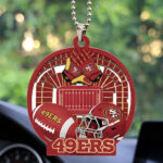 San Francisco 49ers Custom shape 2-sided Acrylic Car Ornament