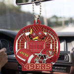 San Francisco 49ers Custom shape 2-sided Acrylic Car Ornament - Image 2