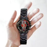 Personalized San Francisco 49ers Black Stainless Steel Watch - Image 4
