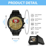 San Francisco 49ers 2026 Anniversary Black Stainless Steel Watch - Image 4