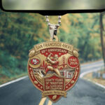San Francisco 49ers 80th Anniverasry Custom shape 1-sided Acrylic Car Ornament - Image 2