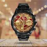 San Francisco 49ers 80th Anniversary Black Stainless Steel Watch - Image 2