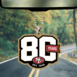 San Francisco 49ers 80th Anniversary Custom shape 2-sided Acrylic Car Ornament - Image 3