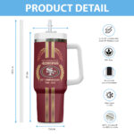 San Francisco 49ers 80th Anniversary 40oz Tumbler - Image 4