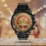 San Francisco 49ers Black Stainless Steel Watch - Image 3