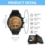 San Francisco 49ers Black Stainless Steel Watch - Image 5