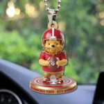 San Francisco 49ers x Winnie-the-Pooh Custom shape 1-sided Acrylic Car Ornament