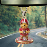 San Francisco 49ers x Winnie-the-Pooh Custom shape 1-sided Acrylic Car Ornament - Image 2