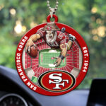 San Francisco 49ers Custom shape 2-sided Acrylic Car Ornament