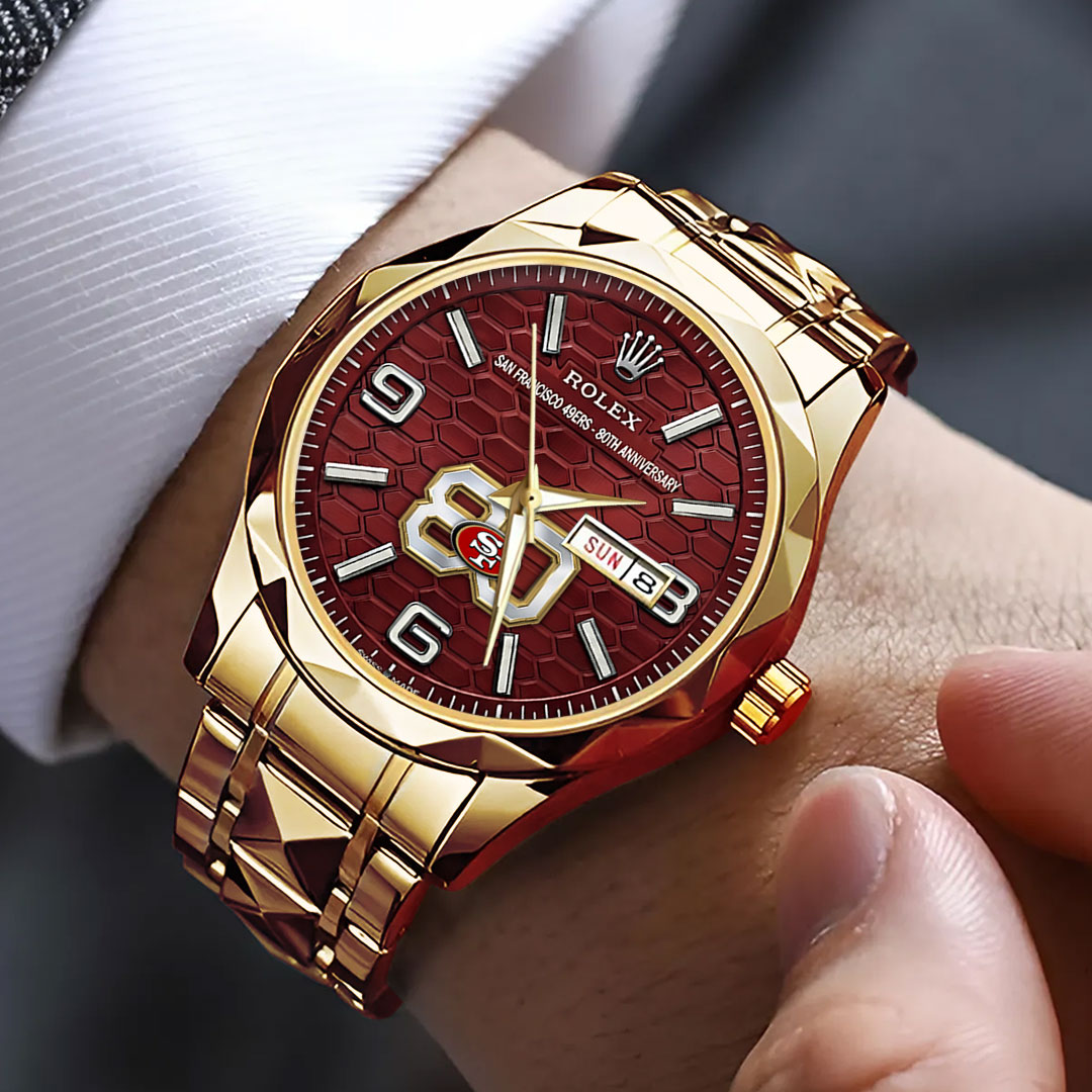 San Francisco 49ers 80th Anniverasry Alloy Luxury Quartz Watch - Image 3