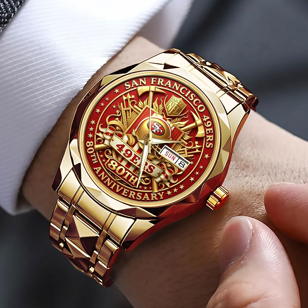 San Francisco 49ers 80th Anniverasry Alloy Luxury Quartz Watch - Image 3