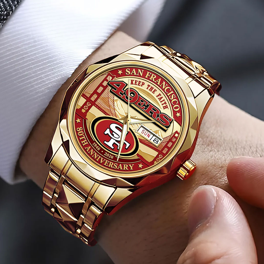 San Francisco 49ers 80th Anniversary  Alloy Luxury Quartz Watch - Image 3