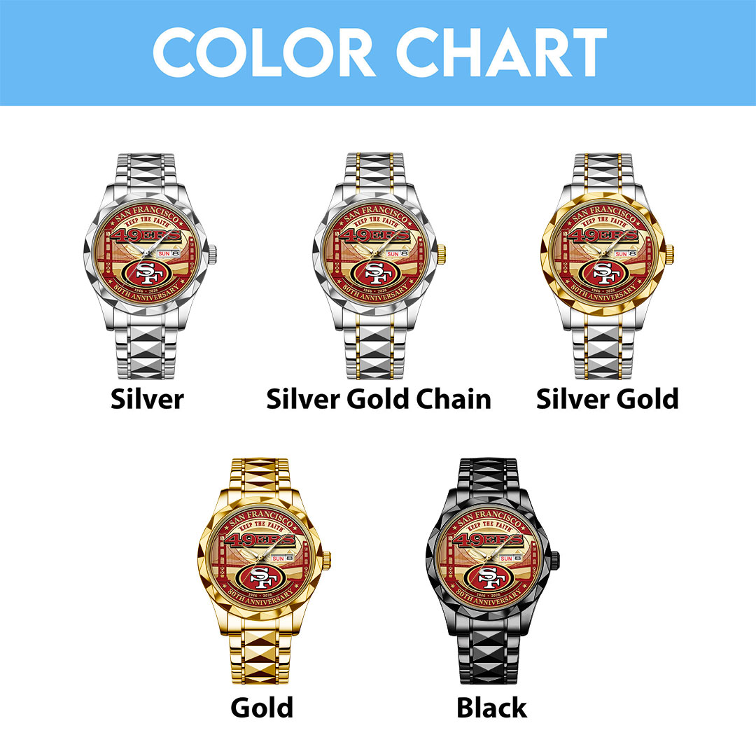 San Francisco 49ers 80th Anniversary  Alloy Luxury Quartz Watch - Image 4