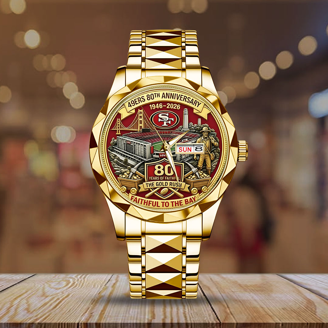 San Francisco 49ers 80th Anniversary Alloy Luxury Quartz Watch - Image 3