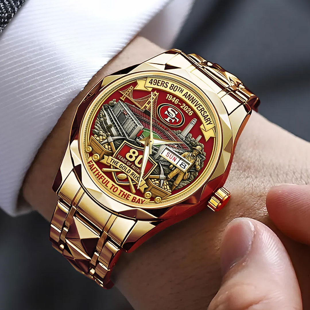 San Francisco 49ers 80th Anniversary Alloy Luxury Quartz Watch - Image 2
