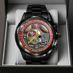 San Francisco 49ers 80th Anniversary 2026 Black Stainless Steel Watch