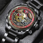 San Francisco 49ers 80th Anniversary 2026 Black Stainless Steel Watch - Image 2