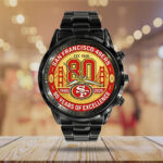 San Francisco 49ers 80th Anniversary 2026 Black Stainless Steel Watch - Image 3