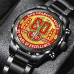 San Francisco 49ers 80th Anniversary 2026 Black Stainless Steel Watch - Image 2
