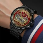 San Francisco 49ers 80th Anniversary Black Stainless Steel Watch - Image 4
