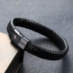 San Francisco 49ers Crucial Catch 2025 Braided Leather Bracelet - Image 2
