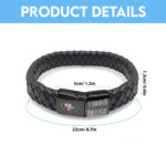 San Francisco 49ers Crucial Catch 2025 Braided Leather Bracelet - Image 3