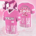 San Francisco 49ers x Breast Cancer Awareness 2025 3D Football Jersey