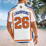 New York Knicks NBA Finals Champions 2026 Short Sleeve Button-Down Shirt - Image 3