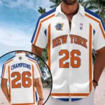 New York Knicks NBA Finals Champions 2026 Short Sleeve Button-Down Shirt