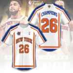 New York Knicks NBA Finals Champions 2026 Baseball Jersey