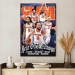 New York Knicks NBA Finals Champions 2026 Rectangle Canvas With Inner Frame