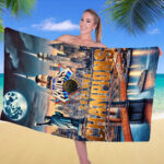 New York Knicks NBA Finals Champions 2026 Rectangle Beach Towel - Image 2