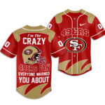 San Francisco 49ers | Premium NFL Crazy Football Fan Personalized Jersey TD - Image 2
