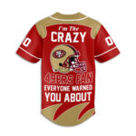 San Francisco 49ers | Premium NFL Crazy Football Fan Personalized Jersey TD - Image 4