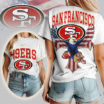 San Francisco 49ers | Premium NFL Freedom Eagle Women Shirt TD