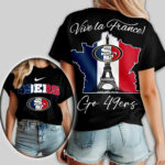 San Francisco 49ers | Premium NFL France Women Shirt TD - Image 2