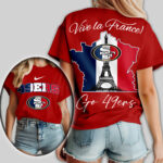 San Francisco 49ers | Premium NFL France Women Shirt TD - Image 3