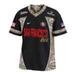 San Francisco 49ers | Premium NFL Memorial Day V-neck Baseball Jersey HY - Image 2