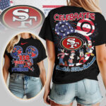 San Francisco 49ers | Premium NFL Mickey Celebrates America 250th Anniversary Women Shirt TD - Image 2