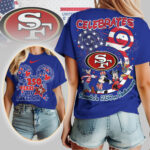 San Francisco 49ers | Premium NFL Mickey Celebrates America 250th Anniversary Women Shirt TD - Image 3