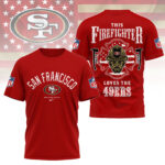 San Francisco 49ers | Premium NFL Firefighter Tribute 3D Shirt NY - Image 4