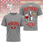 San Francisco 49ers | Premium NFL Bartender Fan 3D Shirt NY - Image 3