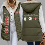San Francisco 49ers | Premium NFL Simple Girl Quilted Vest TD - Image 2