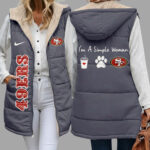 San Francisco 49ers | Premium NFL Simple Girl Quilted Vest TD - Image 3