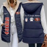 San Francisco 49ers | Premium NFL Simple Girl Quilted Vest TD - Image 5