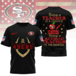 San Francisco 49ers | Premium NFL Teacher Honor 3D Shirt NY - Image 2