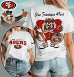 San Francisco 49ers | Premium NFL and Looney Tunes Fan Shirt HI - Image 2