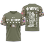 San Francisco 49ers | Premium NFL Salute To Service 3D Shirt TD - Image 2