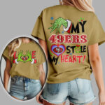 San Francisco 49ers | Premium NFL Grinch Women's Shirt TD - Image 3