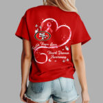 San Francisco 49ers | Premium NFL Heart Disease Awareness Women's Shirt TD - Image 4